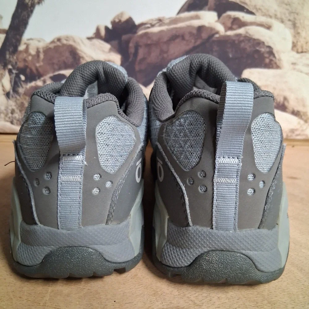 Oboz Sawtooth II Low Hiking Shoes Womens 7 Grey Trail Walking Sneakers 23702